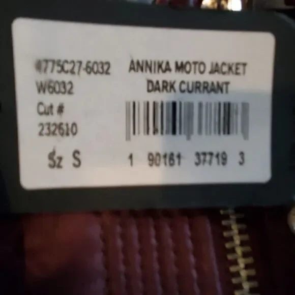 Paige Women's Annika lamb Leather dark red Moto Jacket Sz S NWT - Picture 10 of 16